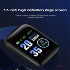 116plus 1.3 inch Color Screen Smart Bracelet IP67 Waterproof, Support Call Reminder/ Heart Rate Monitoring /Blood Pressure Monitoring/ Sleep Monitoring/Excessive Sitting Reminder/Blood Oxygen Monitoring – Waterproof, Bluetooth