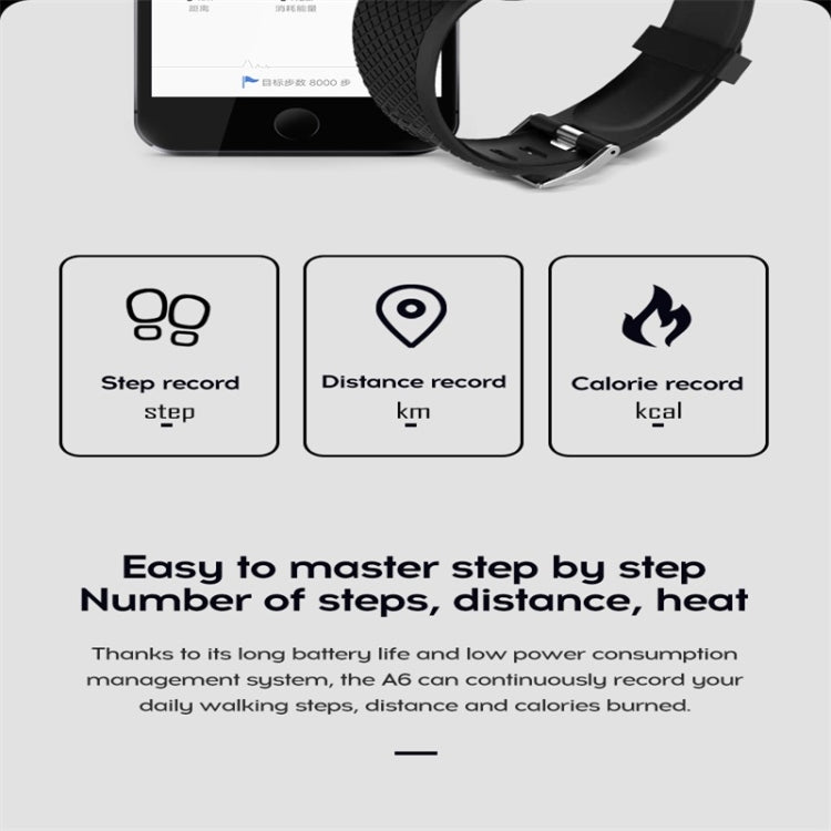 116plus 1.3 inch Color Screen Smart Bracelet IP67 Waterproof, Support Call Reminder/ Heart Rate Monitoring /Blood Pressure Monitoring/ Sleep Monitoring/Excessive Sitting Reminder/Blood Oxygen Monitoring – Waterproof, Bluetooth