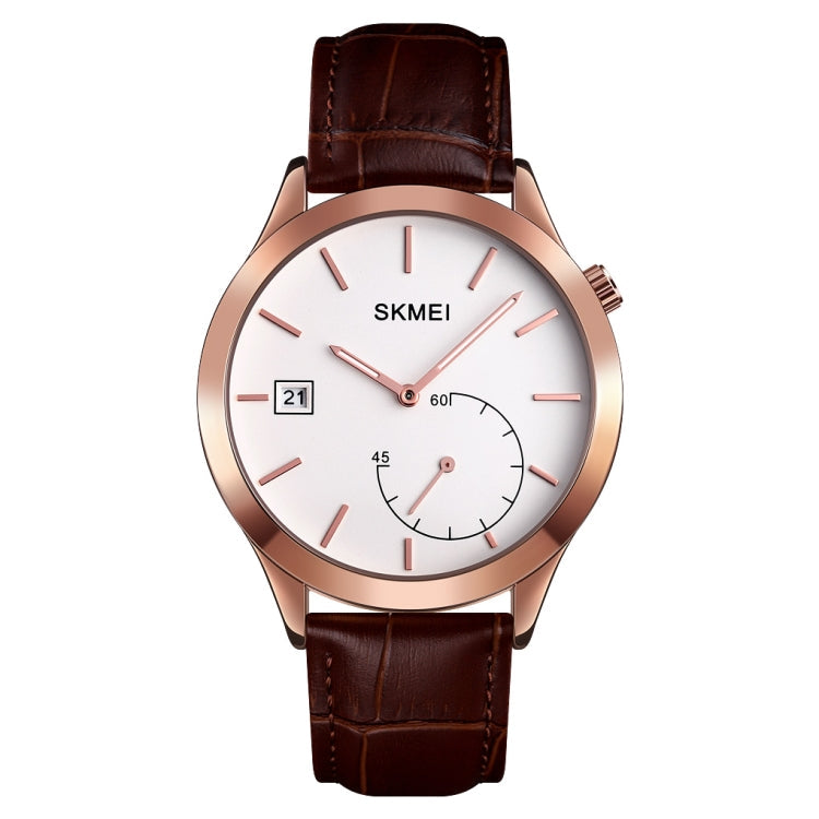 Quartz Watch – 1581 Creative Fashion Men Watch Simple Casual Outdoor Sports Waterproof... Rose Gold Coffee