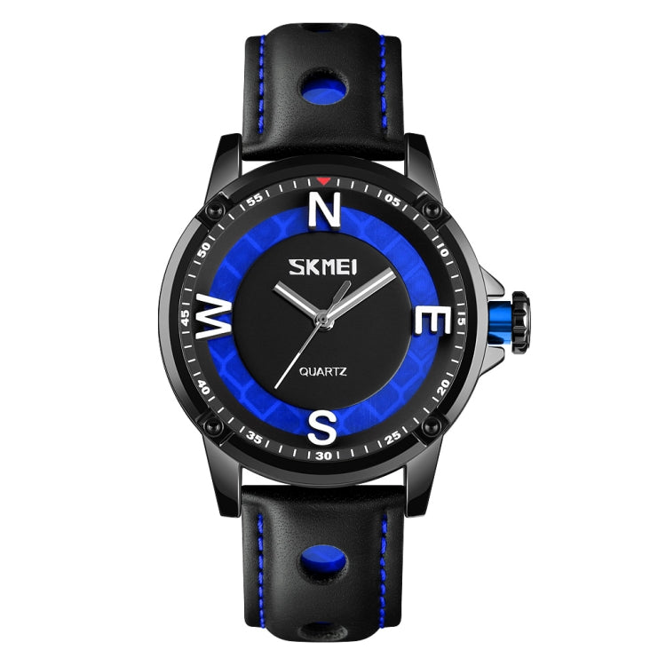 SKMEI 9211 Fashion Sports Stereo Dial Luminous Pointer Creative Watch Business Trend Men Quartz Watch Blue