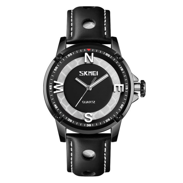 SKMEI 9211 Fashion Sports Stereo Dial Luminous Pointer Creative Watch Business Trend Men Quartz Watch Black