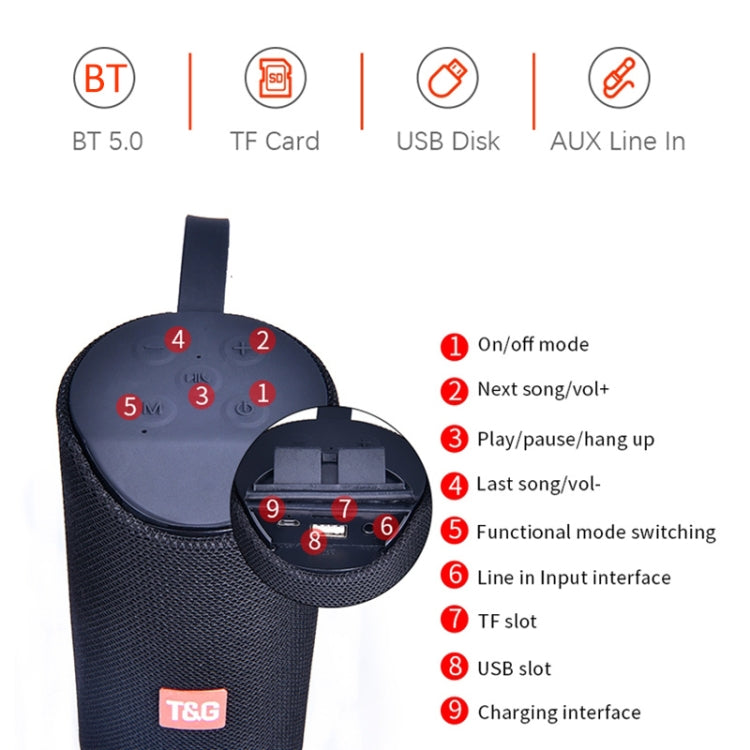 TG169 Bluetooth Speaker – HiFi Bass Sound, Waterproof