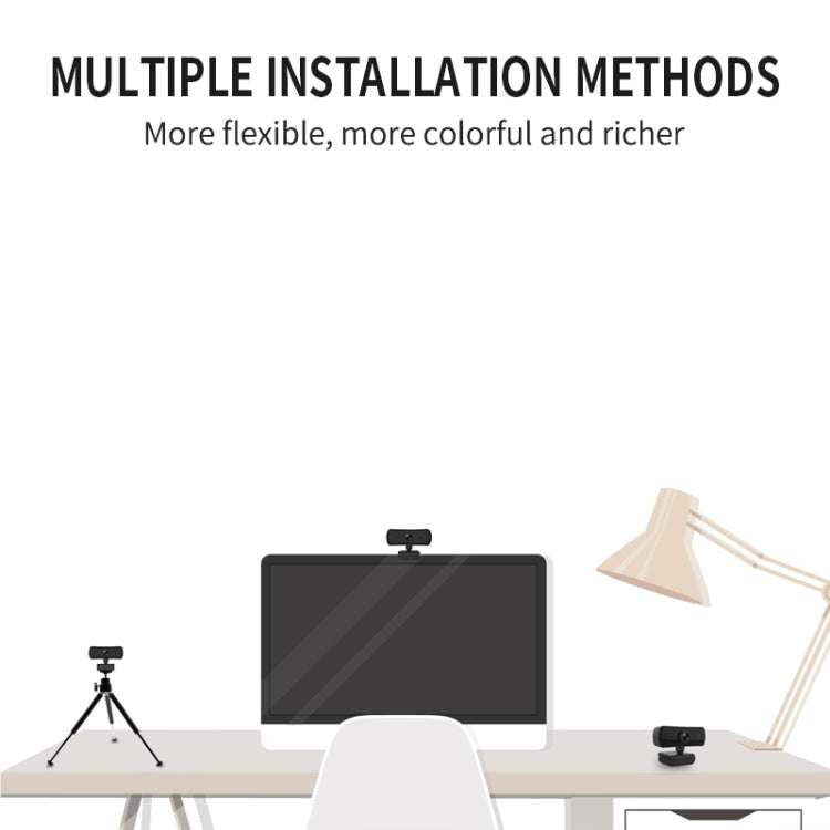 C3 400W Pixels 2K Resolution Auto Focus HD 1080P Webcam 360 Rotation For Live Broadcast Video Conference Work WebCamera With Mic USB Driver-free, C3 – TPU