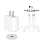 2 in 1 Single USB-C / Type-C Port Travel Charger + 3A PD 3.0 USB-C / Type-C to USB-C / Type-C Fast Charge Data Cable Set, Cable Length: 2m, 18W 2m – Fast Charging, TPU