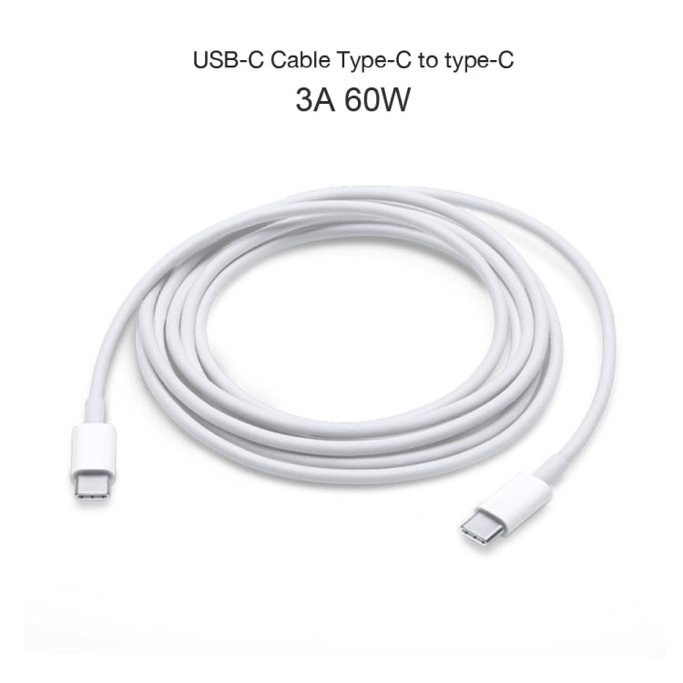 2 in 1 Single USB-C / Type-C Port Travel Charger + 3A PD 3.0 USB-C / Type-C to USB-C / Type-C Fast Charge Data Cable Set, Cable Length: 2m, 18W 2m – Fast Charging, TPU
