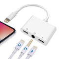 ZS-KL21820 Earphone – 3 in 1 8 Pin to 8 Pin Charging Port + 8 Pin Earphone Jack + 3.5mm... Default Title