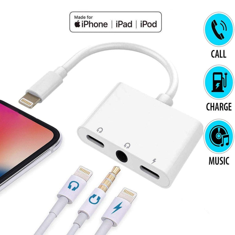 ZS-KL21820 Earphone – 3 in 1 8 Pin to 8 Pin Charging Port + 8 Pin Earphone Jack + 3.5mm...