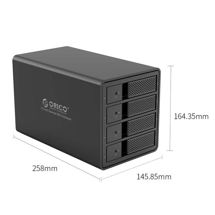 ORICO 9548U3-BK 3.5-Inch Multi-Bay Hard Drive Enclosure – Aluminum Alloy, TPU