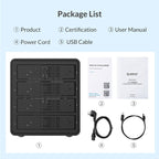 ORICO 9548U3-BK 3.5-Inch Multi-Bay Hard Drive Enclosure – Aluminum Alloy, TPU