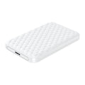 ORICO 2520U3 2.5-Inch Portable Hard Drive Enclosure, White, Black – TPU White
