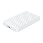 ORICO 2520U3 2.5-Inch Portable Hard Drive Enclosure, White, Black – TPU White