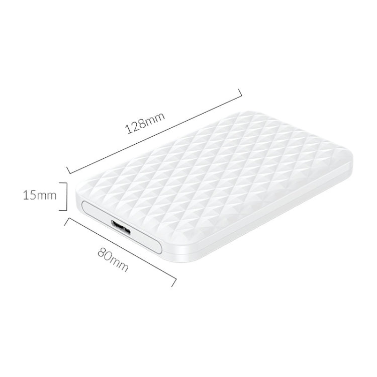 ORICO 2520U3 2.5-Inch Portable Hard Drive Enclosure, White, Black – TPU