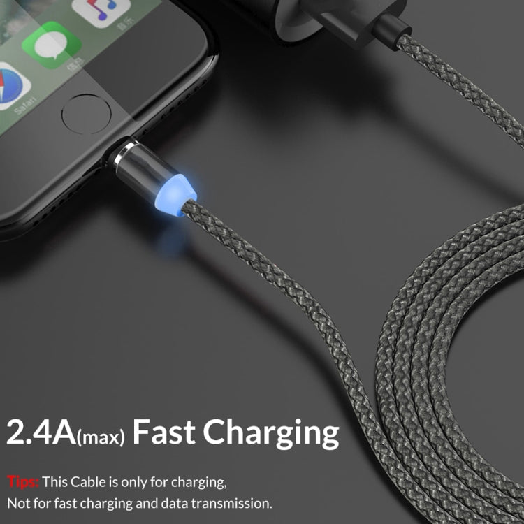 3 in 1 USB to 8 Pin + Type-C/USB-C + Micro USB Magnetic Metal Interface Nylon Braided Charging Cable, Length: 1m – Magnetic, TPU