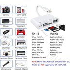 ZS-S1827 Card Reader – 4 in 1 SD Card + TF Card + 8 Pin Charge + USB Interface to 8 Pin...