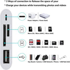 ZS-S1827 Card Reader – 4 in 1 SD Card + TF Card + 8 Pin Charge + USB Interface to 8 Pin...