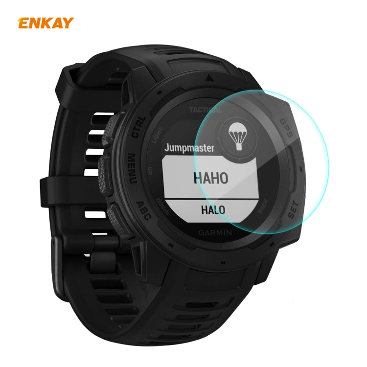 ENKAY Hat-Prince 0.2mm 9H 2.15D Curved Edge Tempered Glass Screen Protector Watch Film, For Garmin Forerunner 45 / 45S, For Garmin Forerunner 735 / 735XT, For Garmin Instinct Tactical, For Garmin Approach S62, For Garmin Swim 2 For Garmin Instinct Tactical