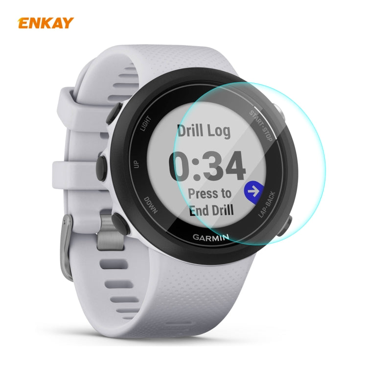 ENKAY Hat-Prince 0.2mm 9H 2.15D Curved Edge Tempered Glass Screen Protector Watch Film, For Garmin Forerunner 45 / 45S, For Garmin Forerunner 735 / 735XT, For Garmin Instinct Tactical, For Garmin Approach S62, For Garmin Swim 2 For Garmin Swim 2