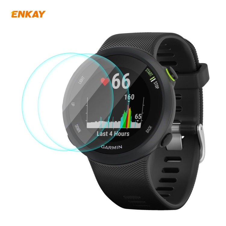 2 PCS ENKAY Hat-Prince 0.2mm 9H 2.15D Curved Edge Tempered Glass Screen Protector Watch Film – Tempered Glass, Screen Protector, For Garmin Forerunner 45 / 45S, For Garmin Forerunner 735 / 735XT, For Garmin Instinct Tactical, For Garmin Approach S62 For Garmin Forerunner 45 45S