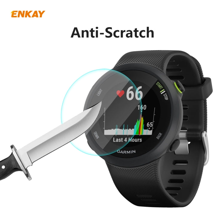 2 PCS ENKAY Hat-Prince 0.2mm 9H 2.15D Curved Edge Tempered Glass Screen Protector Watch Film – Tempered Glass, Screen Protector, For Garmin Forerunner 45 / 45S, For Garmin Forerunner 735 / 735XT, For Garmin Instinct Tactical, For Garmin Approach S62