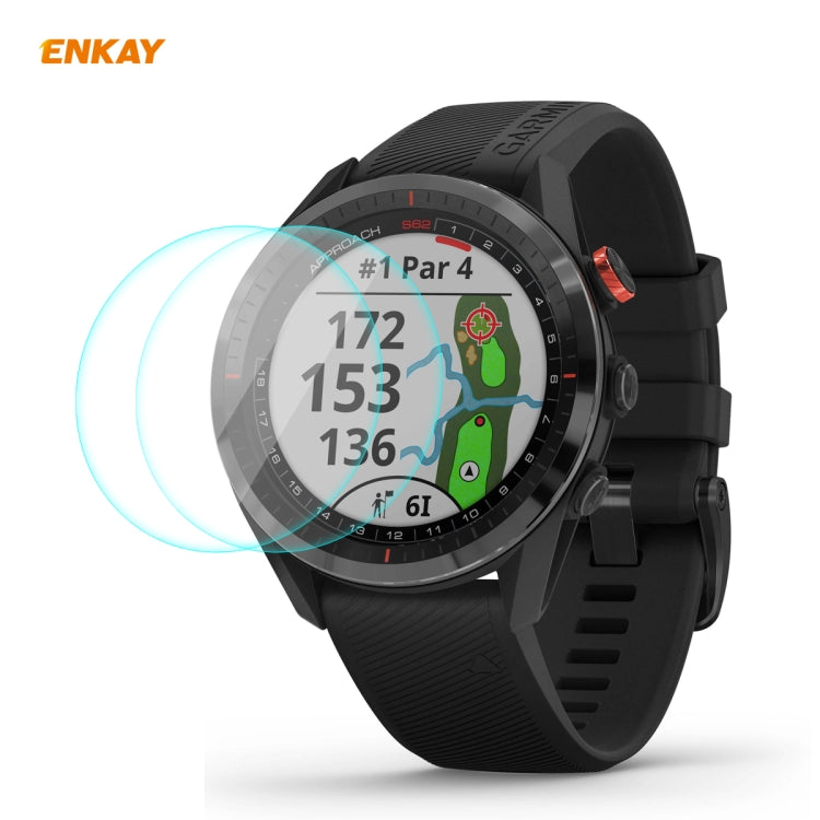 2 PCS ENKAY Hat-Prince 0.2mm 9H 2.15D Curved Edge Tempered Glass Screen Protector Watch Film, For Garmin Forerunner 45 / 45S, For Garmin Forerunner 735 / 735XT, For Garmin Instinct Tactical, For Garmin Approach S62, For Garmin Swim 2 For Garmin Approach S62