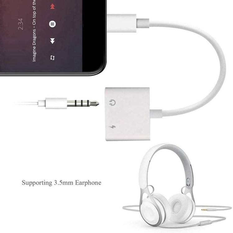 ZS-KL21804 Earphone – 2 in 1 8 Pin to 3.5mm Audio + 8 Pin Charging Interface, Earphone...