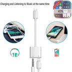 ZS-KL21804 Earphone – 2 in 1 8 Pin to 3.5mm Audio + 8 Pin Charging Interface, Earphone...