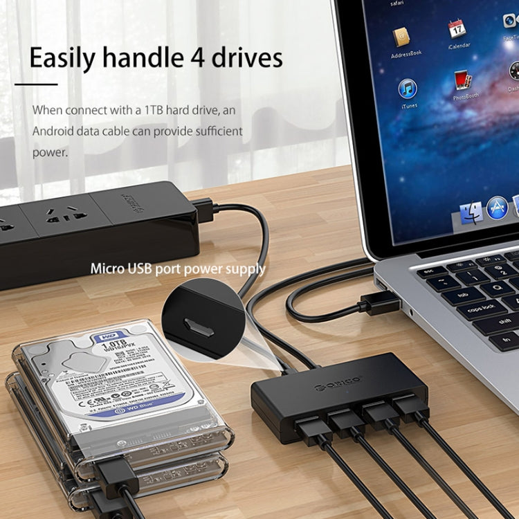 ORICO G11-H4-U3-100-BK 4 Port USB3.0 HUB – TPU
