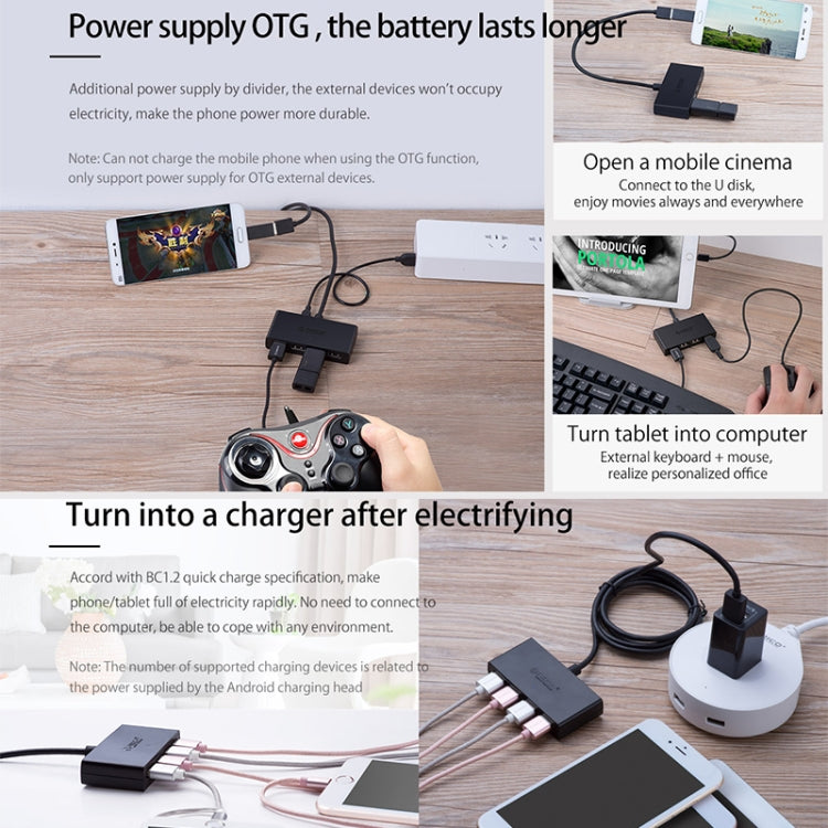 ORICO G11-H4-U3-100-BK 4 Port USB3.0 HUB – TPU
