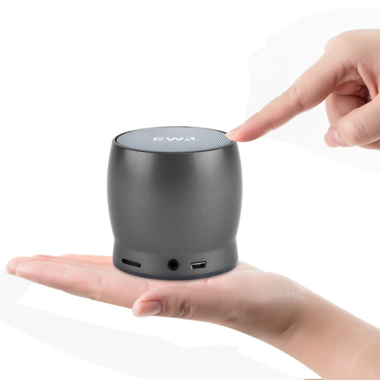 EWA A150 Portable Mini Bluetooth Speaker Wireless Hifi Stereo Strong Bass Music Boom Box Metal Subwoofer, Support Micro SD Card & 3.5mm AUX Black Gray