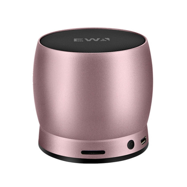 EWA A150 Portable Mini Bluetooth Speaker Wireless Hifi Stereo Strong Bass Music Boom Box Metal Subwoofer, Support Micro SD Card & 3.5mm AUX – Shockproof, Waterproof, Bluetooth Rose Gold