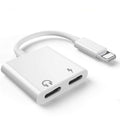 ZS-S1802 Earphone – 2 in 1 8 Pin Male to 8 Pin Charging + 8 Pin Audio Female Connector... Default Title