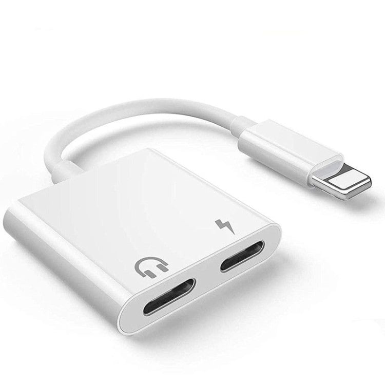 ZS-S1802 Earphone – 2 in 1 8 Pin Male to 8 Pin Charging + 8 Pin Audio Female Connector... Default Title