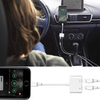 ZS-S1802 Earphone – 2 in 1 8 Pin Male to 8 Pin Charging + 8 Pin Audio Female Connector...