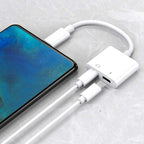 ZS-S1802 Earphone – 2 in 1 8 Pin Male to 8 Pin Charging + 8 Pin Audio Female Connector...