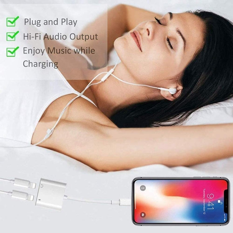 ZS-S1802 Earphone – 2 in 1 8 Pin Male to 8 Pin Charging + 8 Pin Audio Female Connector...