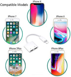 ZS-S1802 Earphone – 2 in 1 8 Pin Male to 8 Pin Charging + 8 Pin Audio Female Connector...