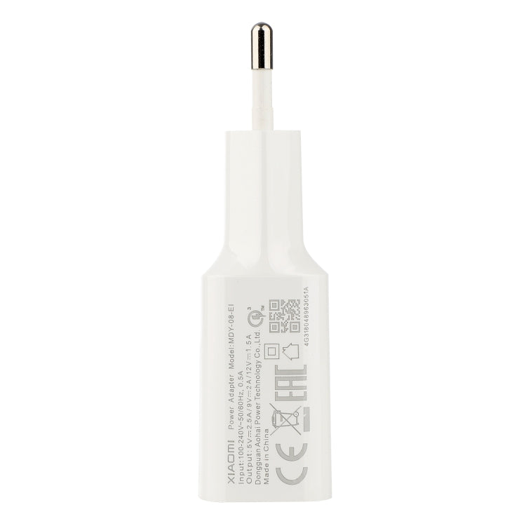 Original Xiaomi MDY-08-EI 18W Type-C / USB-C Fast Charge Charger, EU Plug, MDY-08-EI – TPU