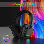ONIKUMA K20 PS4 Headset Stereo Gaming Headset with Microphone/LED Light for XBox One/Laptop Tablet – Durable Build, Easy to Use