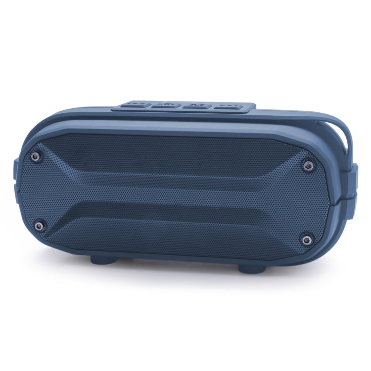 NewRixing NR3023 Portable Stereo Wireless Bluetooth Speaker, Built-in Microphone, Support TF Card / FM – Magnetic, Bluetooth, TPU Blue