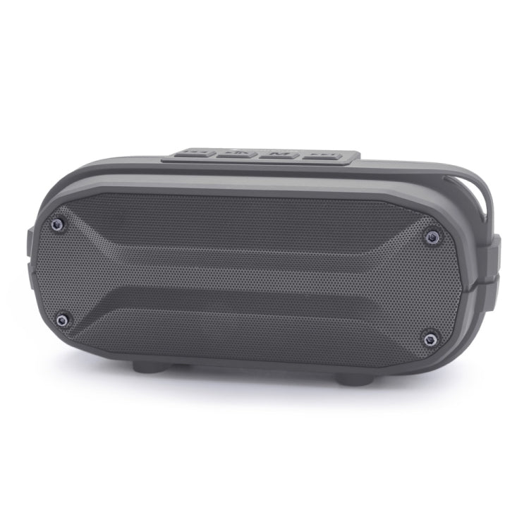 NewRixing NR3023 Portable Stereo Wireless Bluetooth Speaker, Built-in Microphone, Support TF Card / FM – Magnetic, Bluetooth, TPU Gray