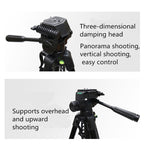 L-3600 Live Tripod with Three-Dimensional Damping Gimbal Detachable Quick Release Plate Height Adjustment 62-170cm for SLR Camera Live Light Projector ( Black), L-3600