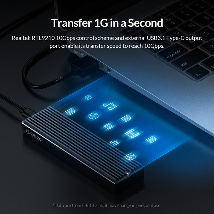 ORICO M2PV-C3 M.2 NVMe SSD Enclosure, ORICO M2PV-C3 – Aluminum Alloy, TPU