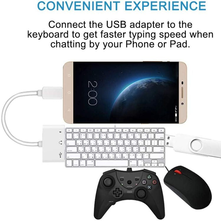 3 in 1 USB-C OTG Adapter with 3.5mm Headphone Jack, Compatible for iPad Pro and Type-C Jack Phone, 3 in 1 – Fast Charging