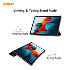 ENKAY ENK-8010 PU Leather + Plastic Smart Case with Three-folding Holder for Samsung Galaxy Tab S7 11.0 T870 / T875, For Galaxy Tab S8 / Galaxy Tab S7 11.0