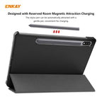 ENKAY ENK-8010 PU Leather + Plastic Smart Case with Three-folding Holder for Samsung Galaxy Tab S7 11.0 T870 / T875, For Galaxy Tab S8 / Galaxy Tab S7 11.0