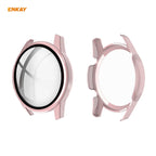 For Huawei Watch GT 2 46mm ENKAY Hat-Prince ENK-AC8202 Full Coverage PC Frosted Case + 9H Tempered Glass Protector Pink