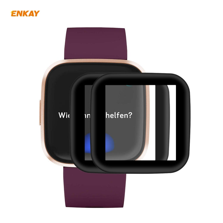 2 PCS ENKAY Hat-Prince 3D Full Screen Soft PC Edge + PMMA HD Screen Protector Film – Screen Protector, TPU, For Huawei Watch GT 2 42mm, For Samsung Galaxy Active 2 40mm, For Samsung Galaxy Active 2 44mm, For Xiaomi Mi Band 4, For Fitbit Versa 2 For Fitbit Versa 2