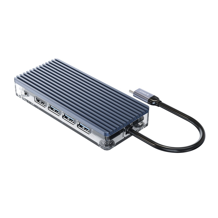 ORICO WB-11P 10 in 1 Type-C Transparent HUB, WB-11P – Aluminum Alloy, TPU, 4K WB-11P