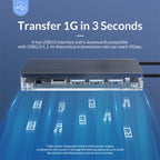 ORICO WB-8P 8-in-1 Type-C Transparent HUB, WB-8P – Aluminum Alloy, TPU, 4K