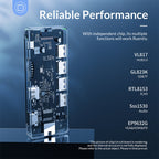 ORICO WB-8P 8-in-1 Type-C Transparent HUB, WB-8P – Aluminum Alloy, TPU, 4K